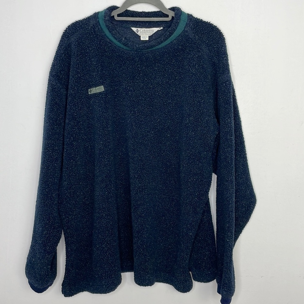 Vintage Columbia teddy plush gorpcore unisex sweater